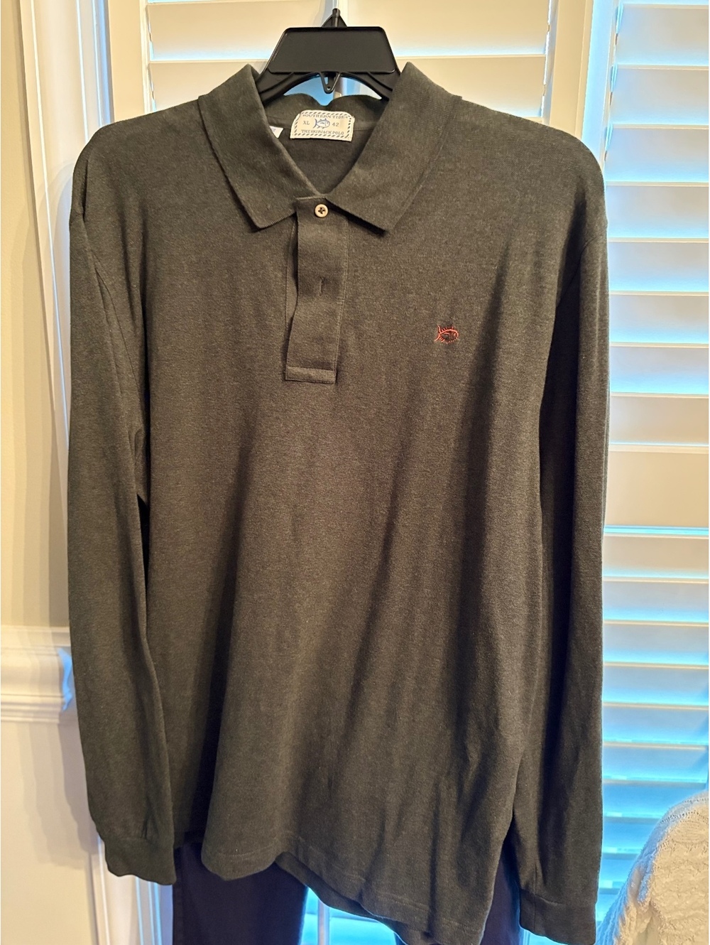 Southern Tide “The Skipjack Polo” long sleeve olive green XL